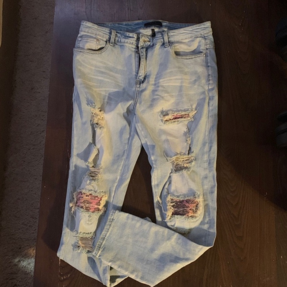 Amiri Distressed Patch Jeans size 34